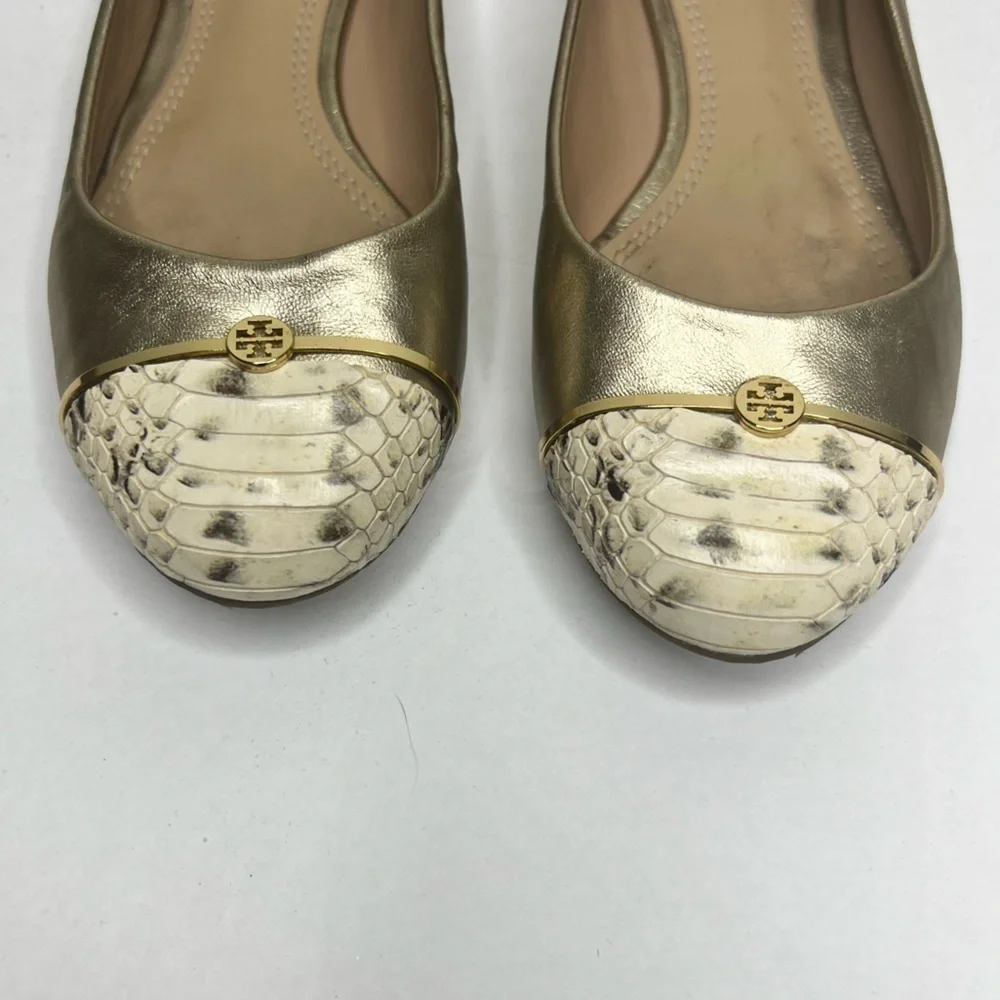 Tory Burch Gold‎ Toe Cap Flats